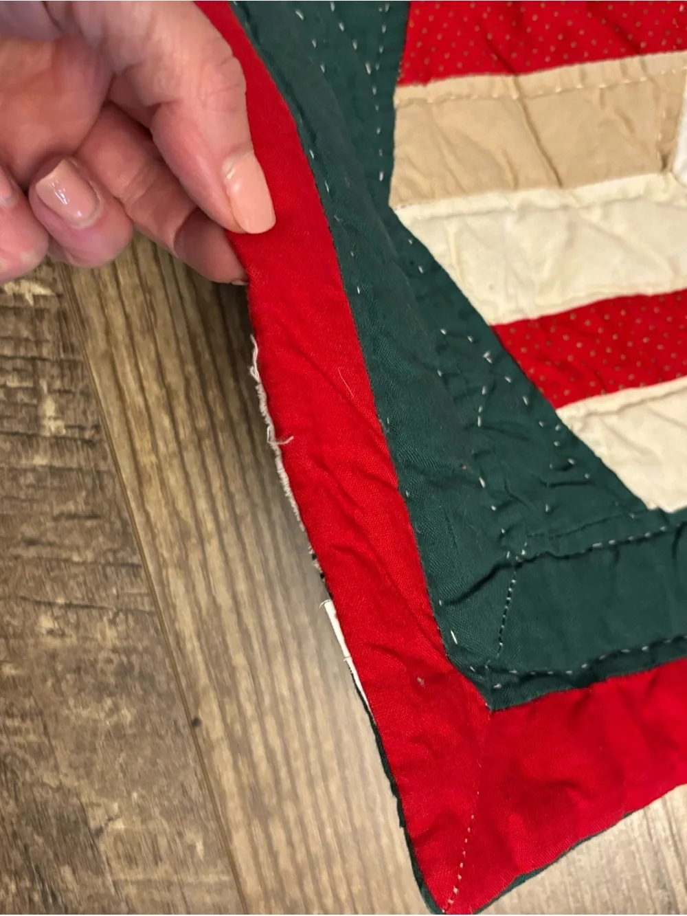 American Pacific Christmas Train Patchwork Quilted Thro/ Wall hanging 50” x 56.5